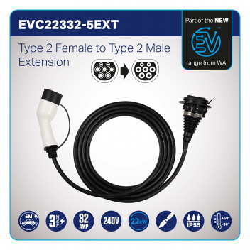 32AMP 3P2F TO 2M5M CABLE EXT CABLE