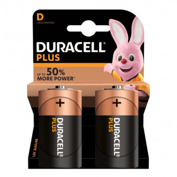 PLUS POWER ALKALINE D BATT - 2PK